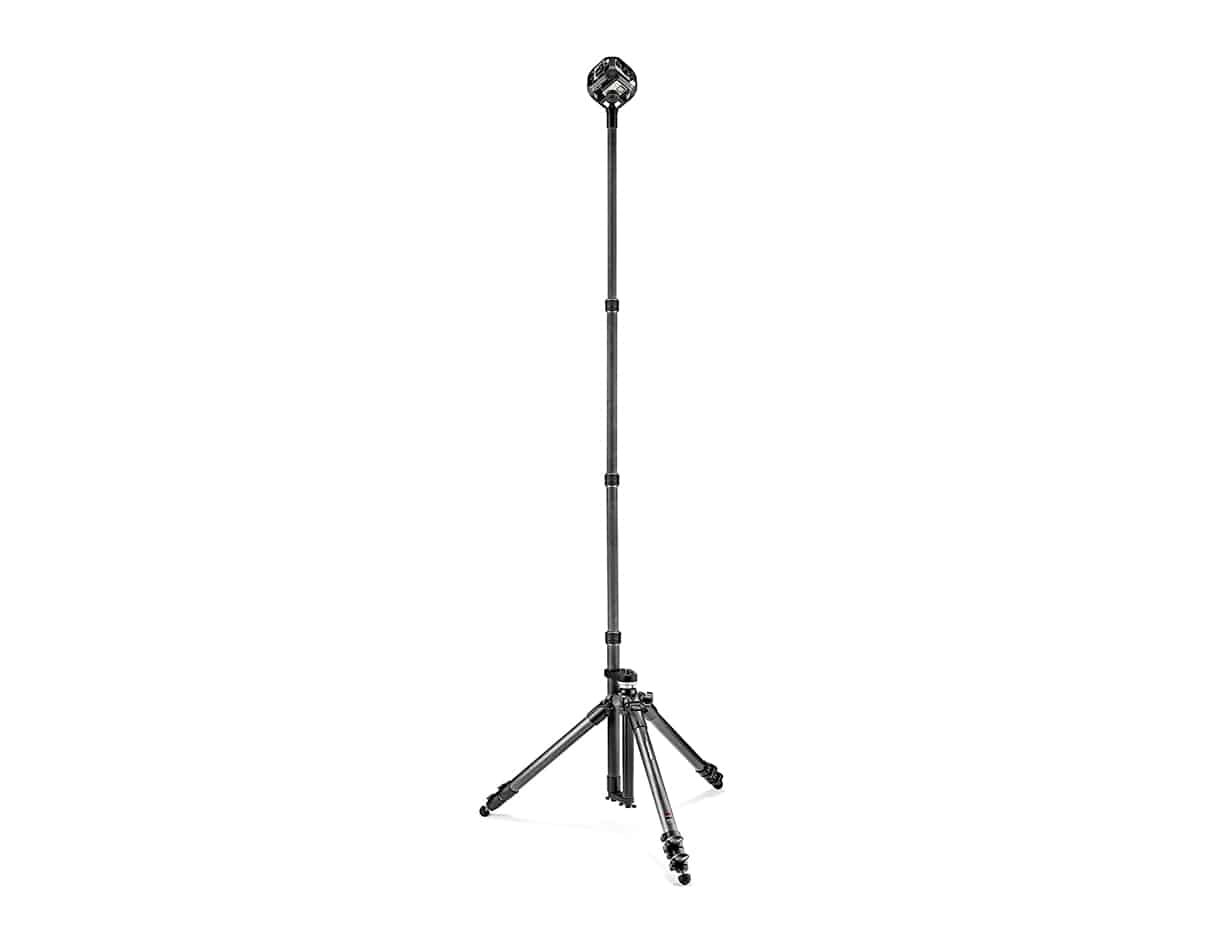 Trípode Manfrotto MTCFVR con una pértiga MBOOMCFVR-L 4,7m