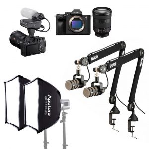 Kit Podcast COMPLETO Audio-Video-Luz